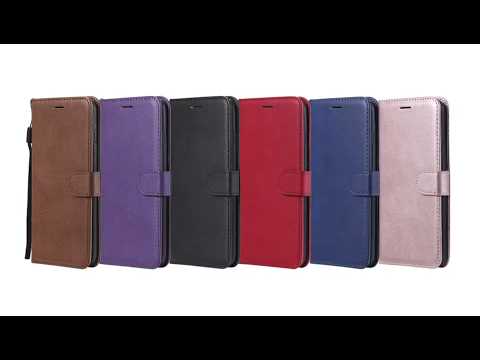For Samsung Galaxy S26+ Leather Wallet Case with Strap Solid Color Phone Stand Cover - Black