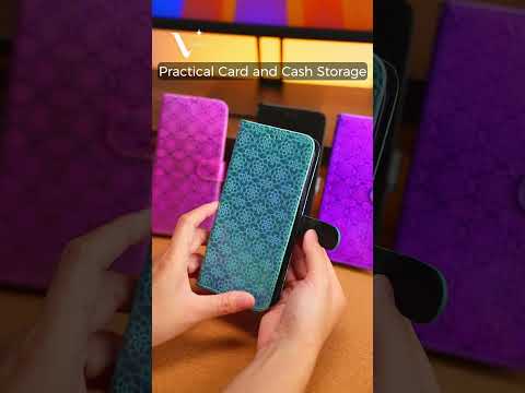 For iPhone 16 Case Dazzling Flower Anti-Drop Leather Phone Cover - Black