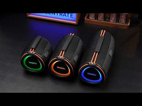 YESIDO YSW38 Desktop Bluetooth-compatible Speaker 30W High Power RGB Lighting Multi Mode Wireless Subwoofer