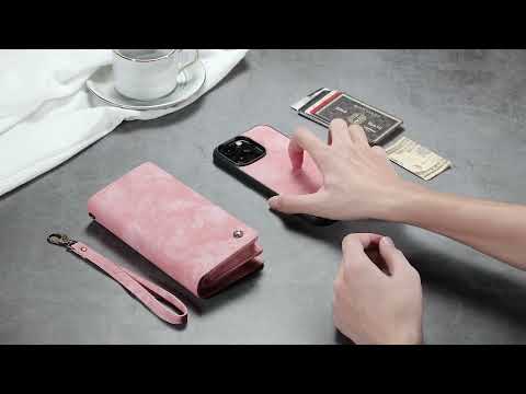 CASEME 008 Series for Samsung Galaxy A33 5G Detachable 2-in-1 Full Protection PU Leather Phone Case Multifunctional Wallet Stand Shell - Blue