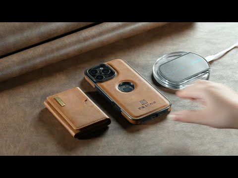 DG.MING M6 Series For iPhone 11 Pro Max Case Magnetic Wallet PU+PC+TPU Phone Cover - Black